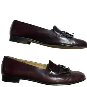 Salvatore Ferragamo Men Leather Tassel Dress Loafers Size 11.5 VINTAGE SALVATORE FERRAGAMO LOAFER SLIP ON TASSEL LEATHER  main image 4